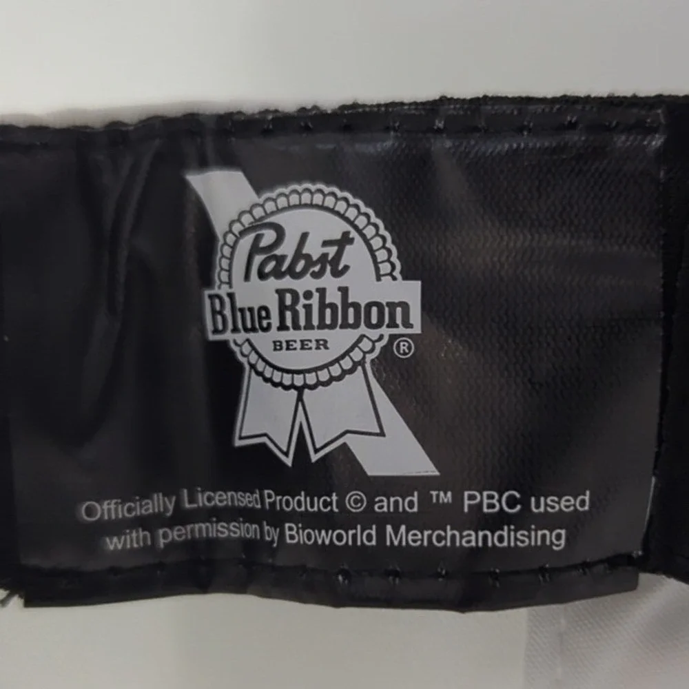 Pabst Blue Ribbon Bioworld Rope Hat White Blue Snapback Cap OSFM